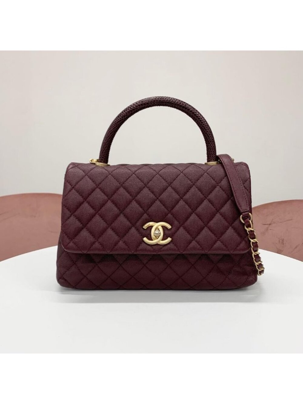 Chanel Quilted Coco Handle 29 CC Logo Shoulder Bag